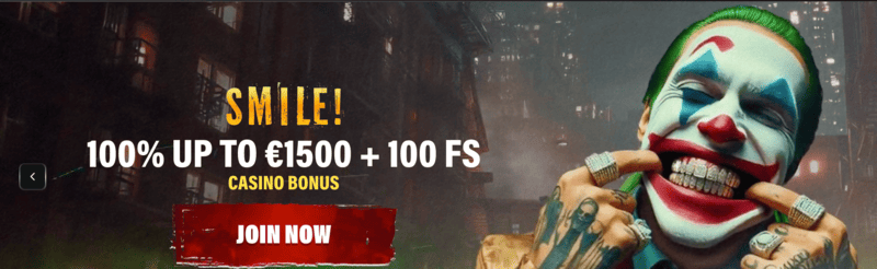 Velkomstbonus hos Jokery Casino – op til €1500 og 100 free spins